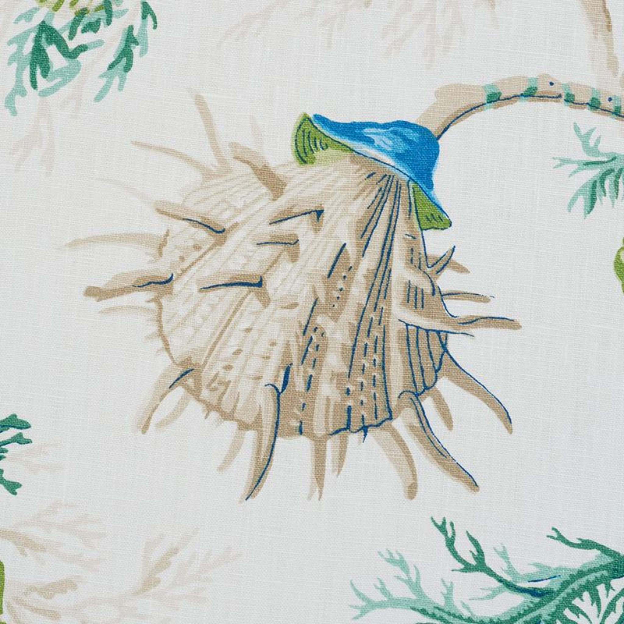 Del Tesoro in Blue & Green Fabric