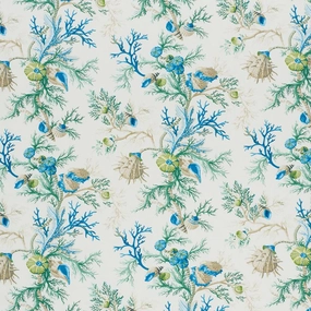 Del Tesoro in Blue & Green Fabric paper wall covering