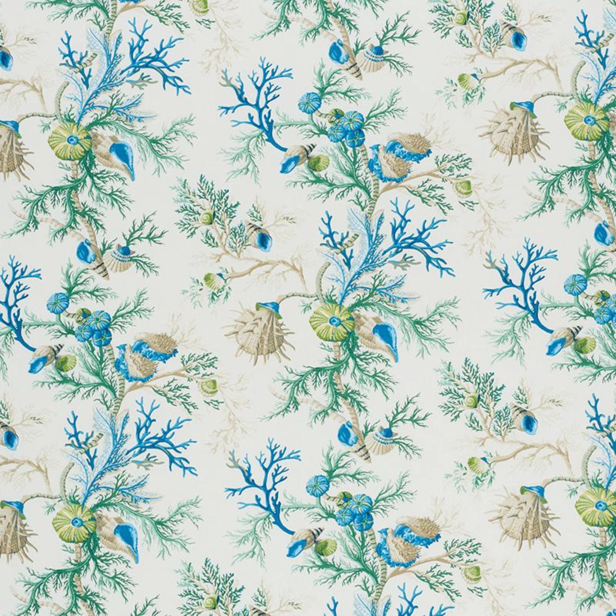 Del Tesoro in Blue & Green Fabric paper wall covering