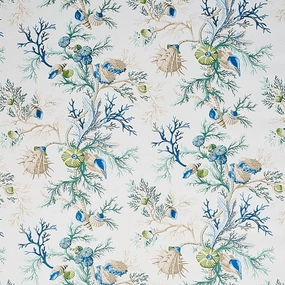 Del Tesoro in Blue and Green Wallpaper paper wall covering