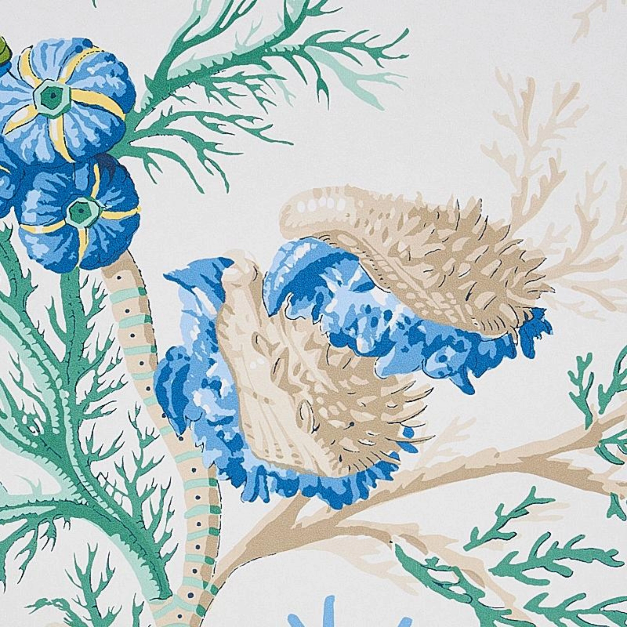 Del Tesoro in Blue and Green Wallpaper