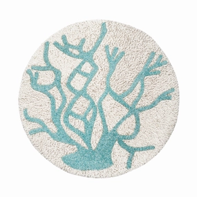 Delicate Coral Hand Beaded Placemat, Turquoise cute desktop display