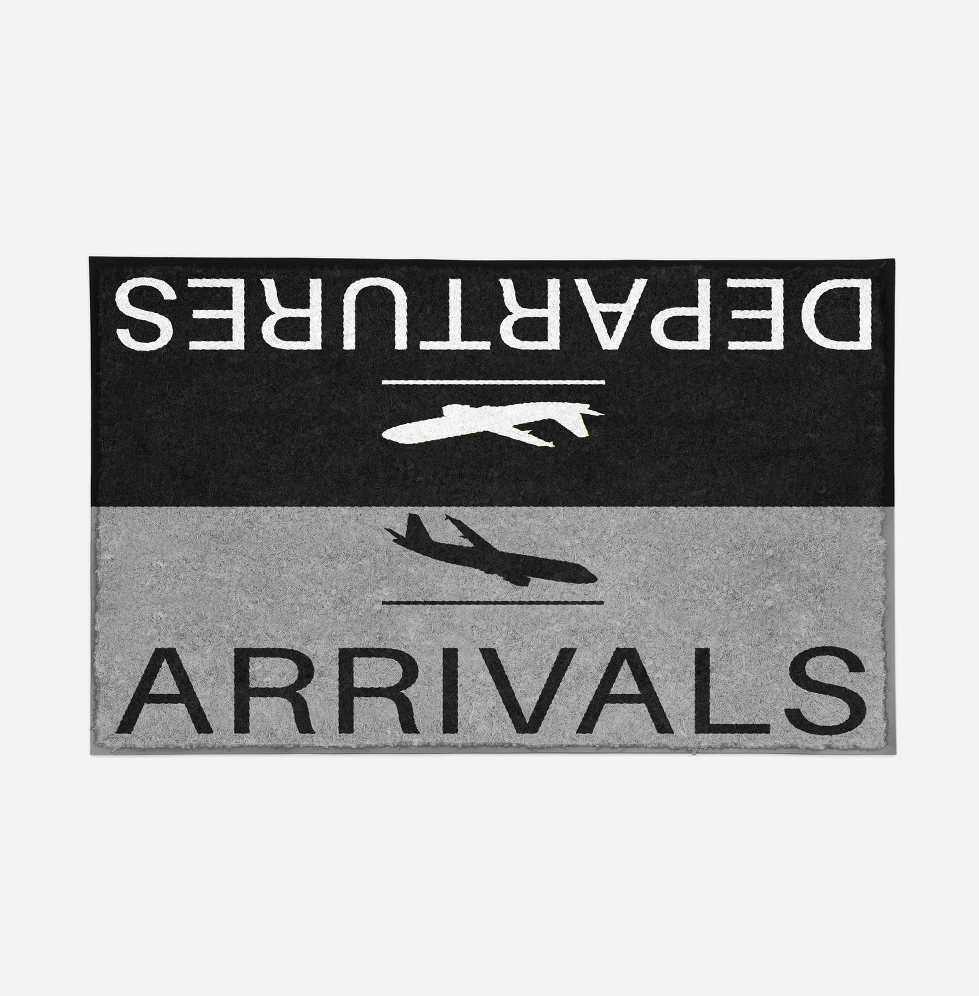 Departure and Arrivals (Gray) Designed Door Mats