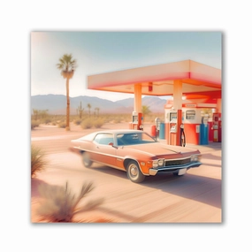 Desert Gas Station No1 by Iconica framed mural artwork
