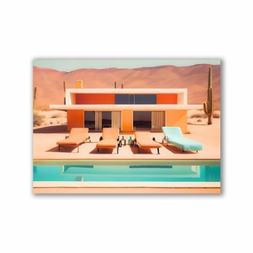 Desert Holidays by Iconica framed mural artwork
