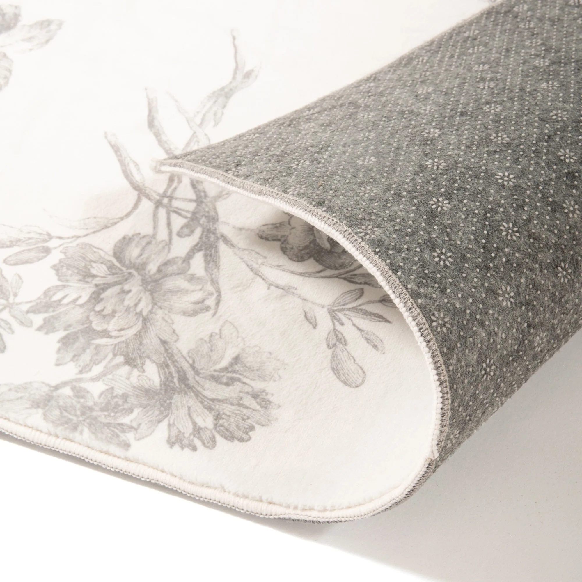 Design Print Rug Classic Flower M W2000D1400 Light Grey