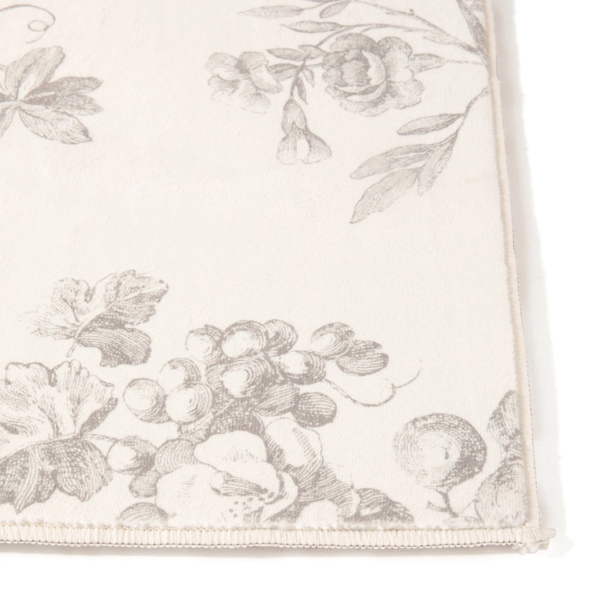 Design Print Rug Classic Flower M W2000D1400 Light Grey