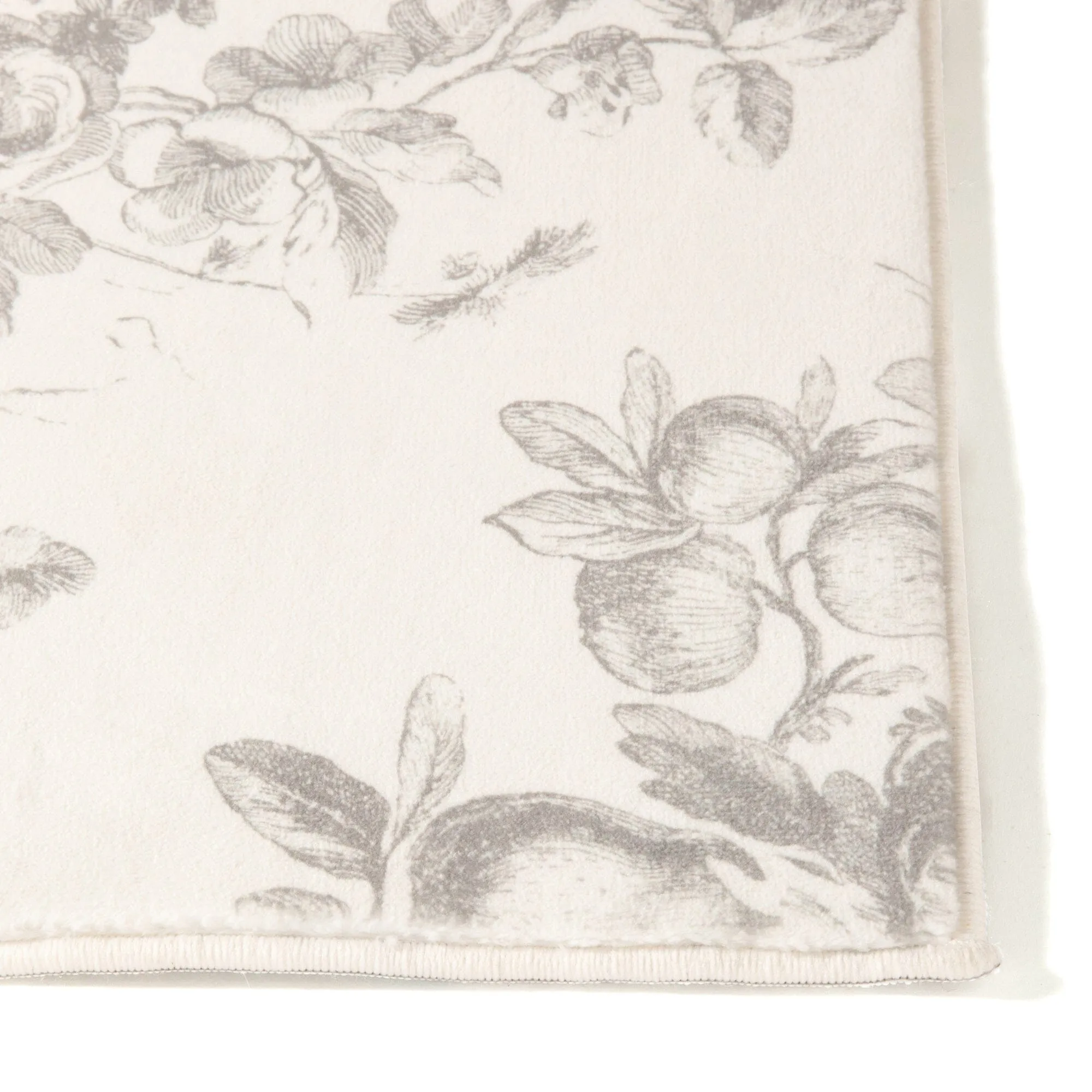 Design Print Rug Classic Flower S W1400D1000 Light Grey