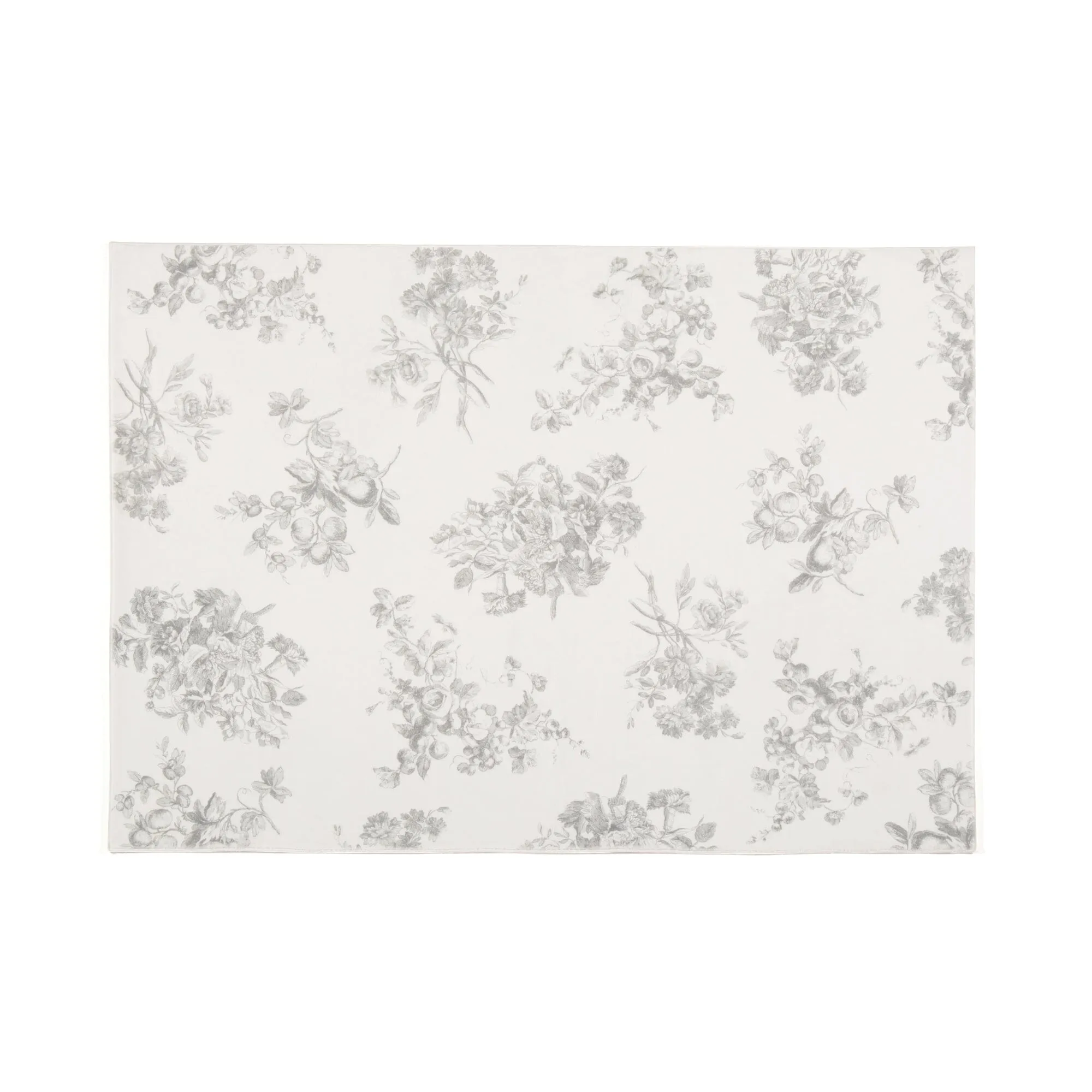 Design Print Rug Classic Flower S W1400D1000 Light Grey neutral everyday carpet