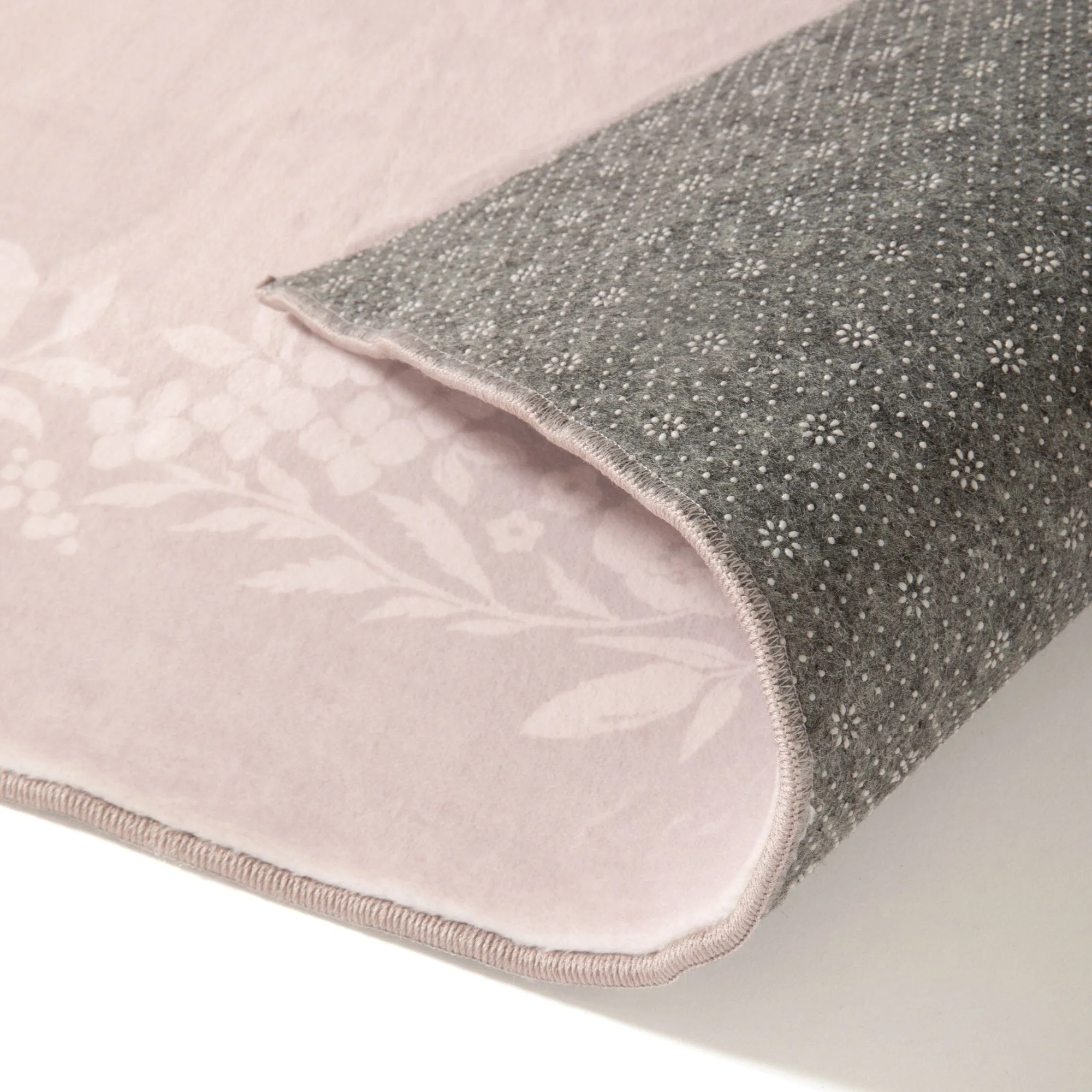 Design Print Rug Frame Flower  S W1400D1000 Pink