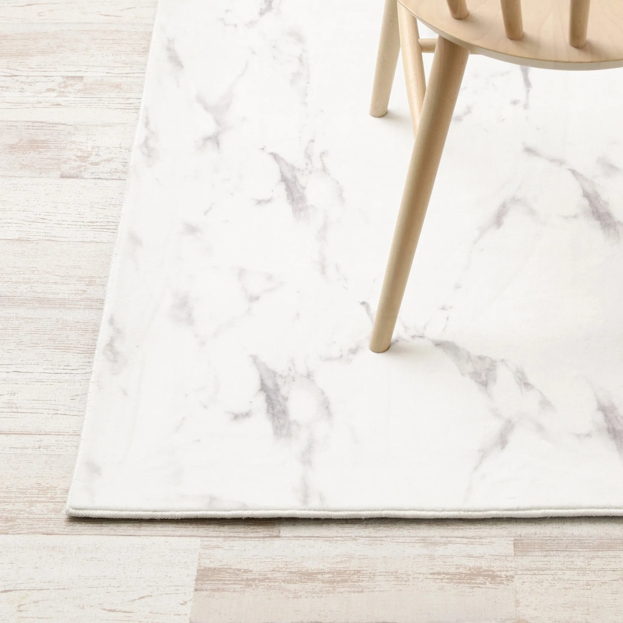 Design Print Rug Marble S 1400 X 1000 White