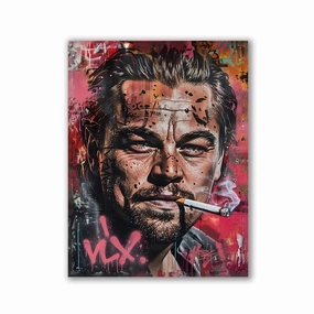 DiCaprio Pop Art by Rosa Piazza framed mural artwork