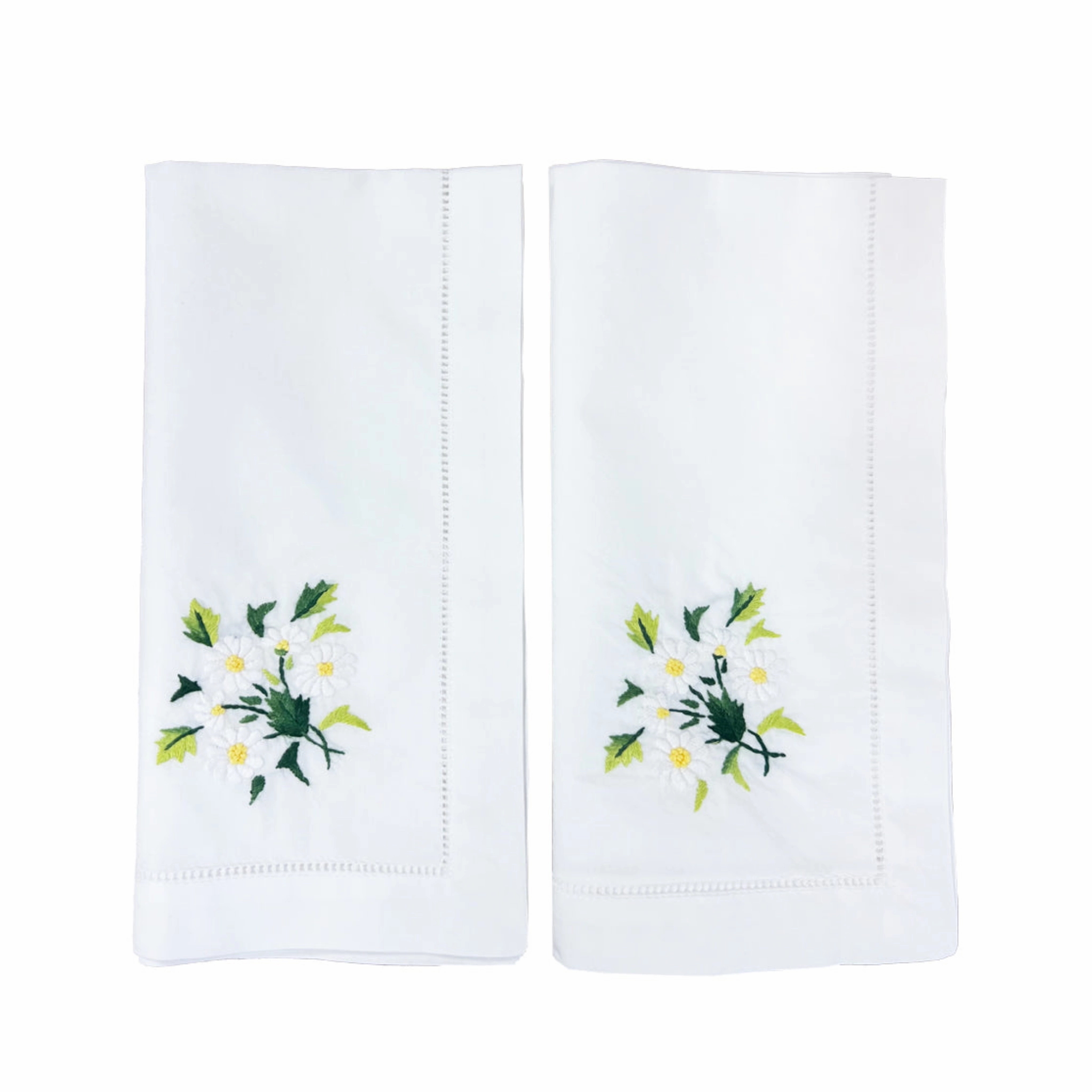 Dinner Napkin with Daisies, Set of 2 mini desktop sculpture