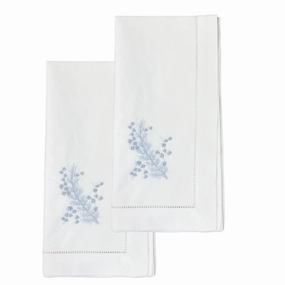 Dinner Napkin with Fern in Misty White, Set of 2 cute desktop display