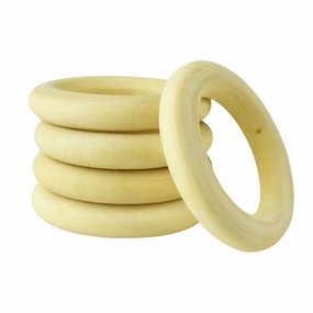 DIY Craft Wood Rings, 2-1/8-Inch, 5-Count - Natural wooden room decoration