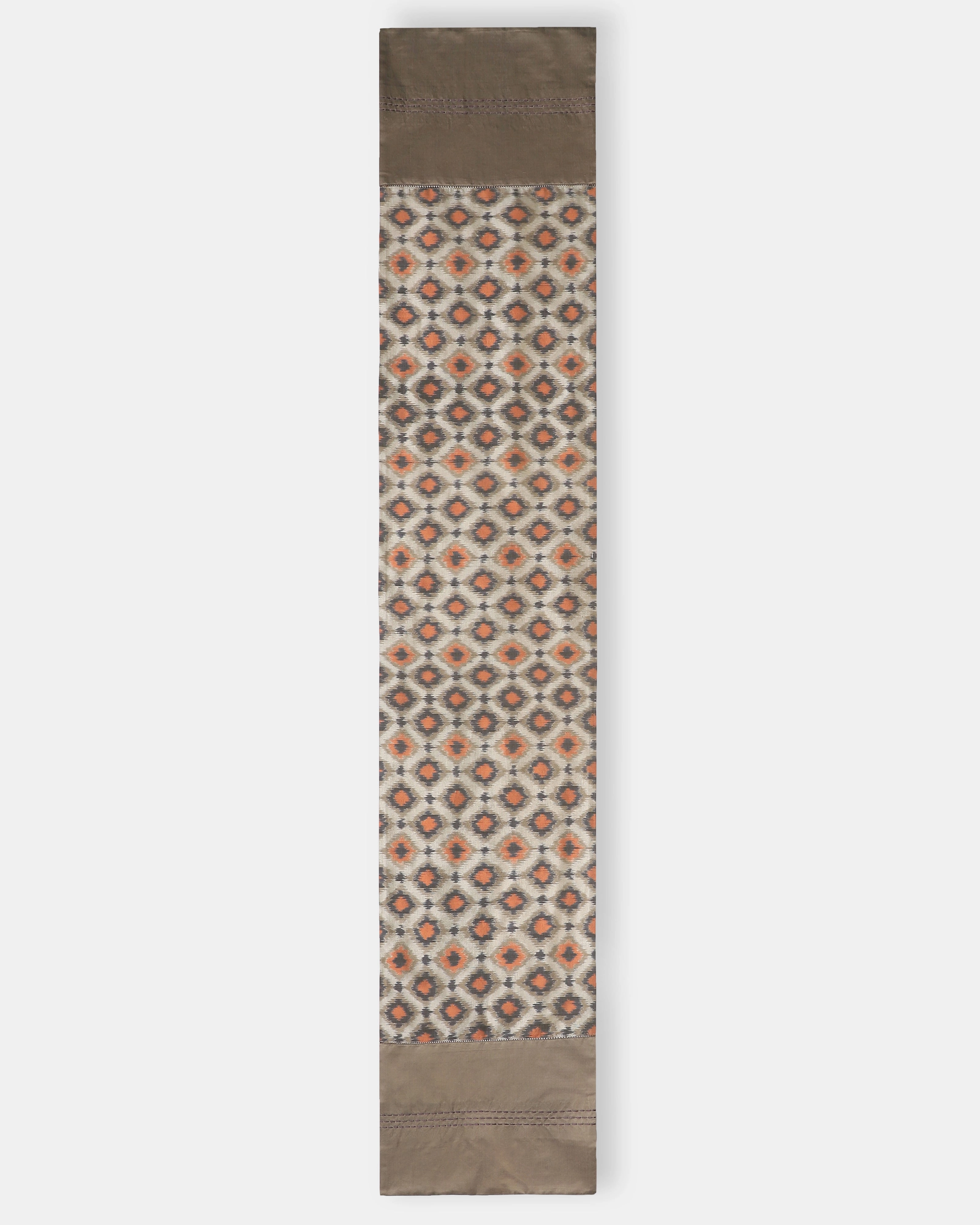 Dobhi Weft Ikat Cotton Silk Table Runner