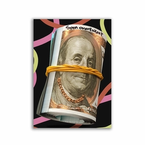 Dollar Bill - Hear Nothing framed mural artwork