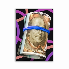 Dollar Bill - See Nothing framed mural artwork