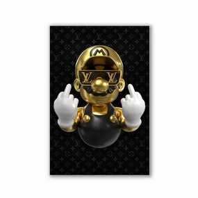 Dollar Mario by Adrian Vieriu framed mural artwork