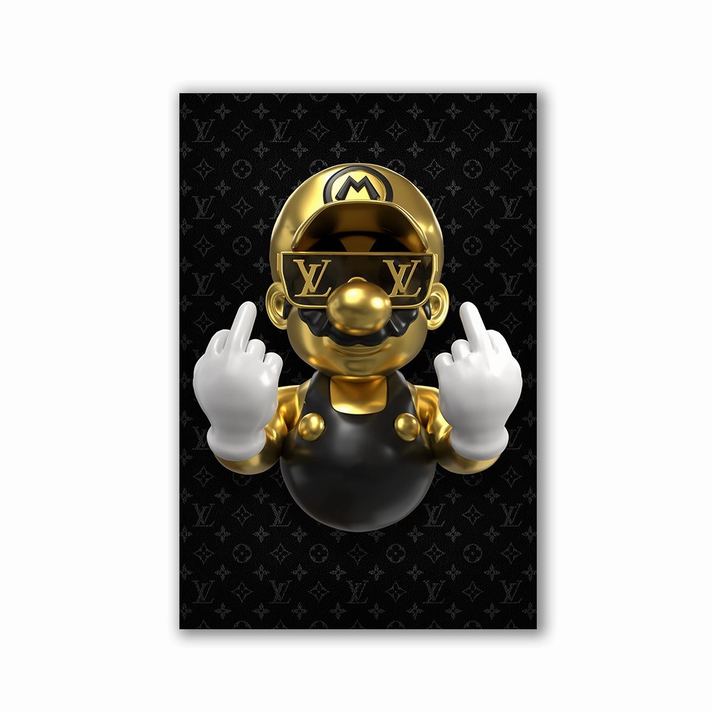 Dollar Mario by Adrian Vieriu framed mural artwork