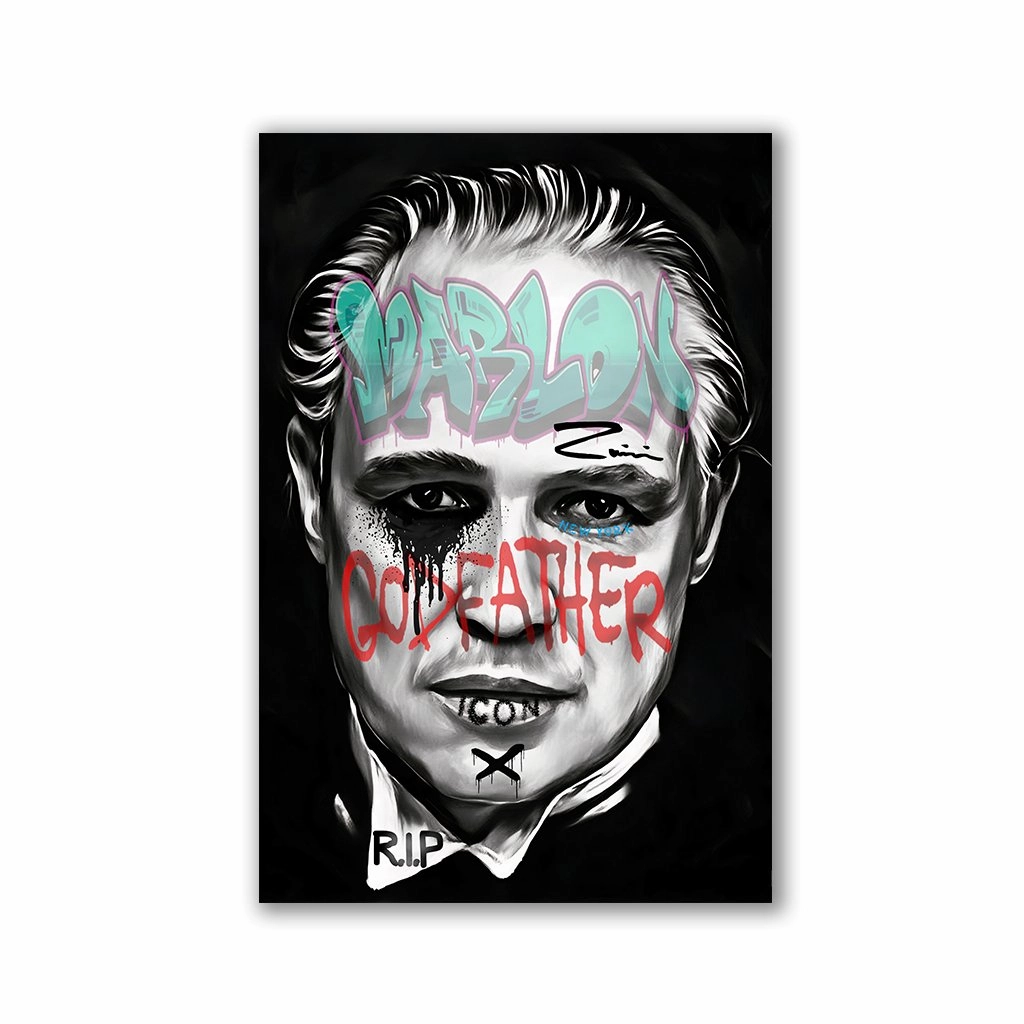 Don Corleone by Zuppini framed mural artwork
