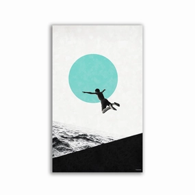 Don't think. Jump by Mr. Underdott framed mural artwork