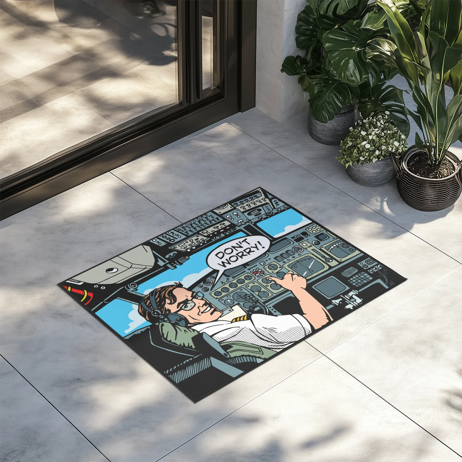 Don't Worry Thumb Up Captain Designed Door Mats door entrance rug