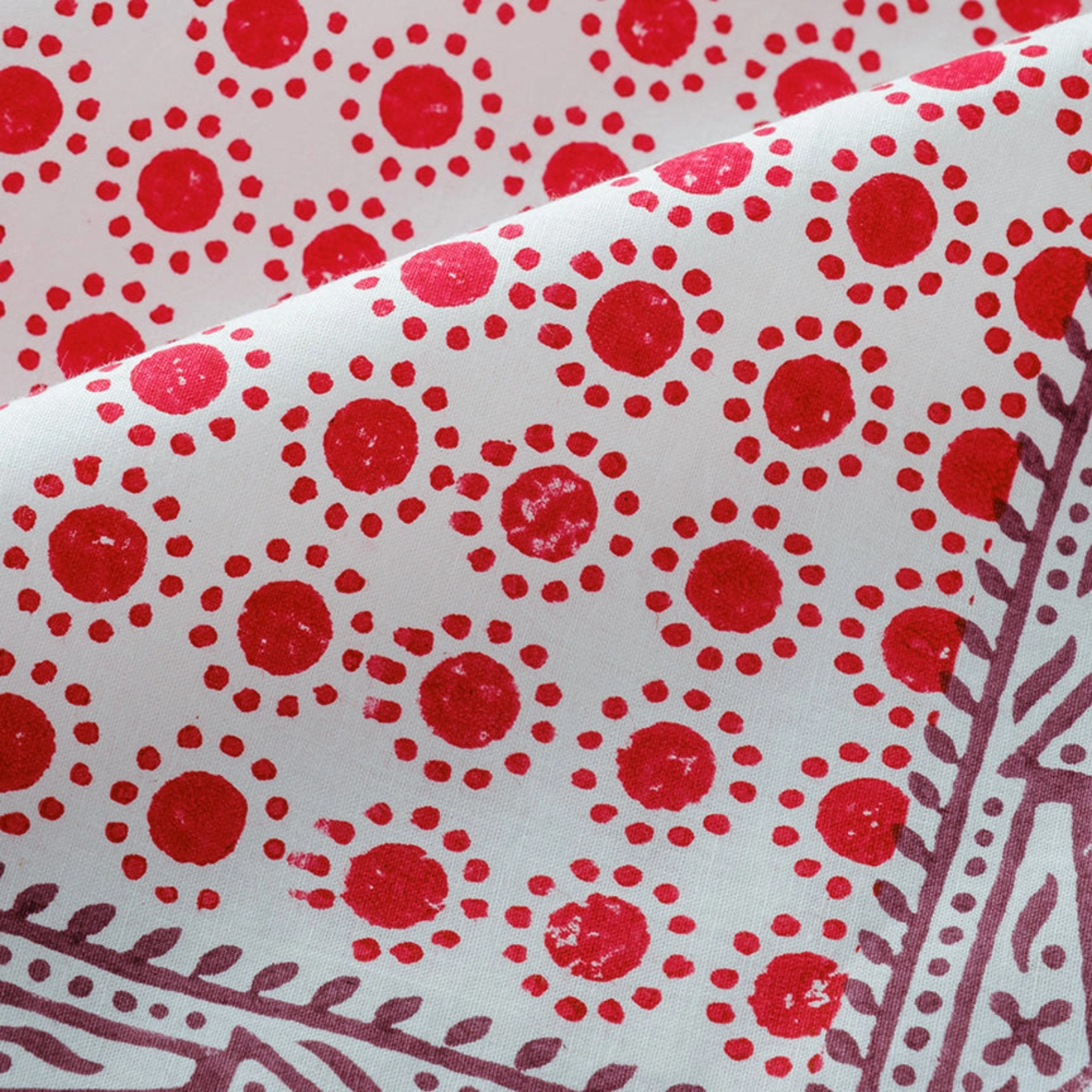 Dot Print Tablecloth, Red