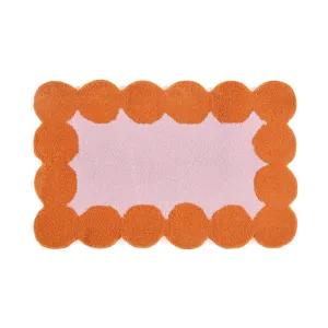 Dots Frame Mat 800 X 500 Pink X Orange neutral everyday carpet