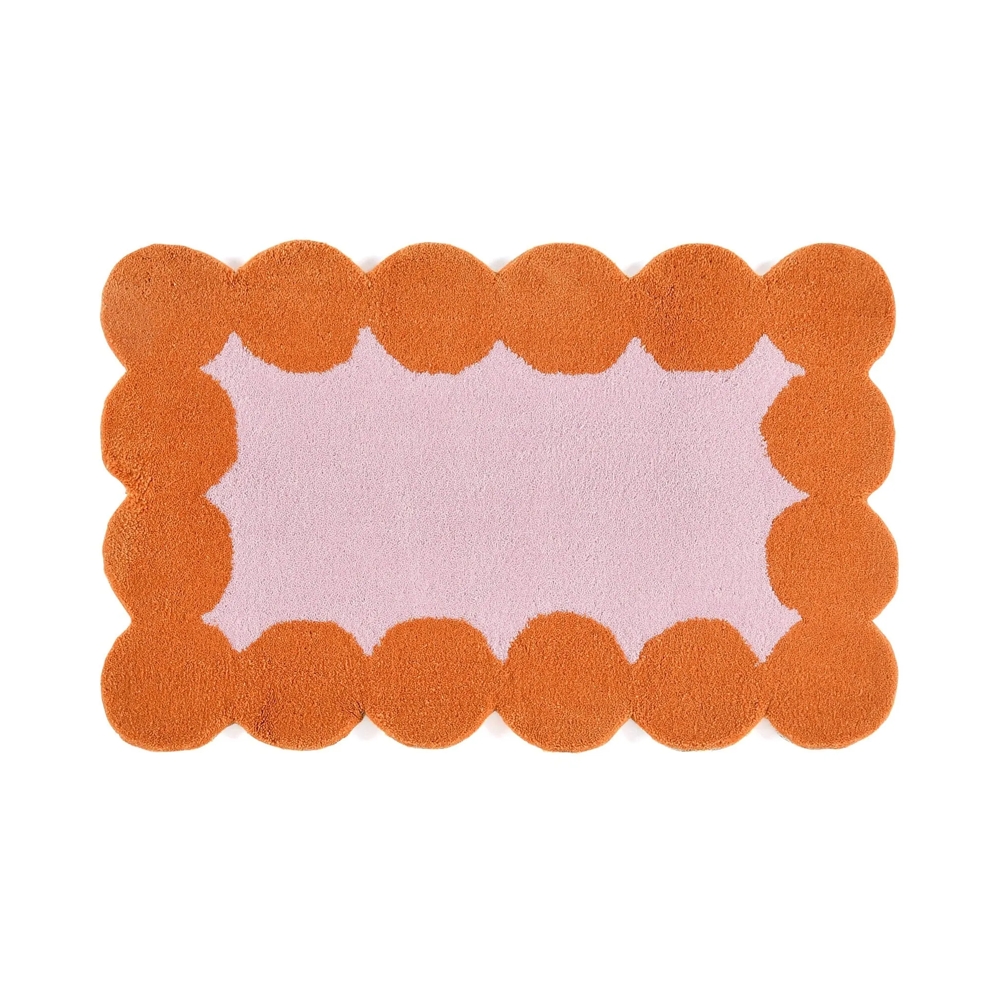 Dots Frame Mat 800 X 500 Pink X Orange neutral everyday carpet