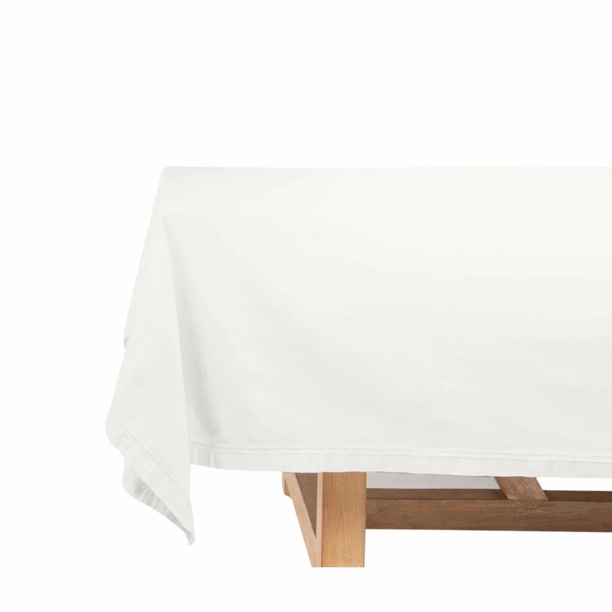 Double Eyelet Border Tablecloth in Ivory