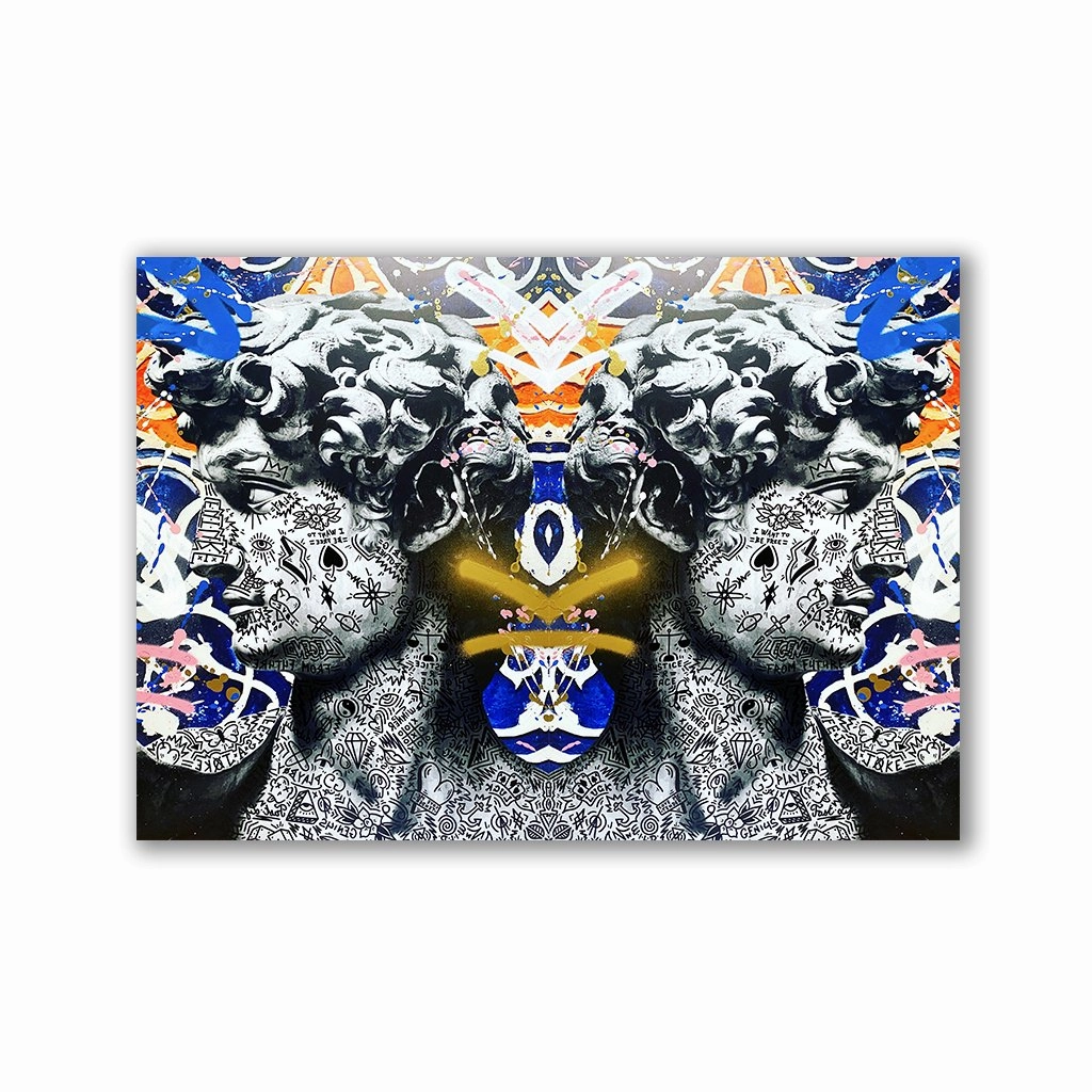 Double King by RS Artist framed mural artwork