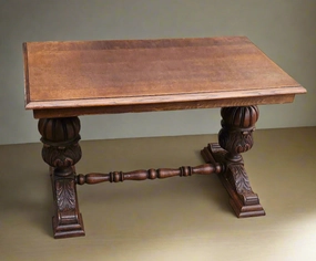 DOUBLE PEDESTAL CUP AND COVER OAK COFFEE TABLE artistic wall mural