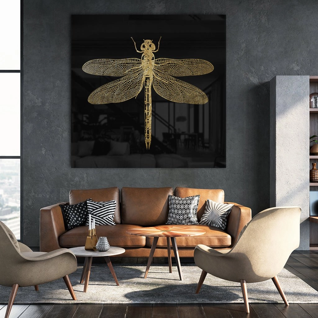 Dragonfly Gold on Acrylic
