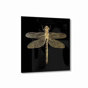 Dragonfly Gold on Acrylic framed mural artwork