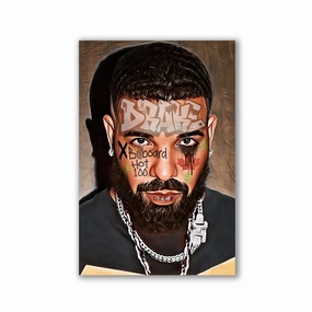 Drake by Zuppini framed mural artwork