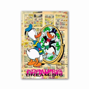 Dream big Donald by Kiss Pink framed mural artwork