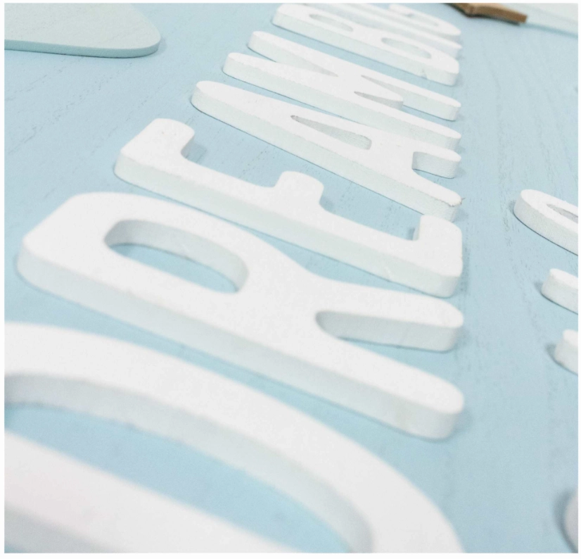 Dream Big Little One Wood Sign - Blue