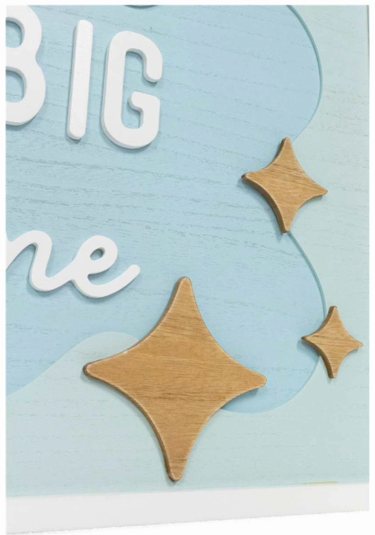 Dream Big Little One Wood Sign - Blue