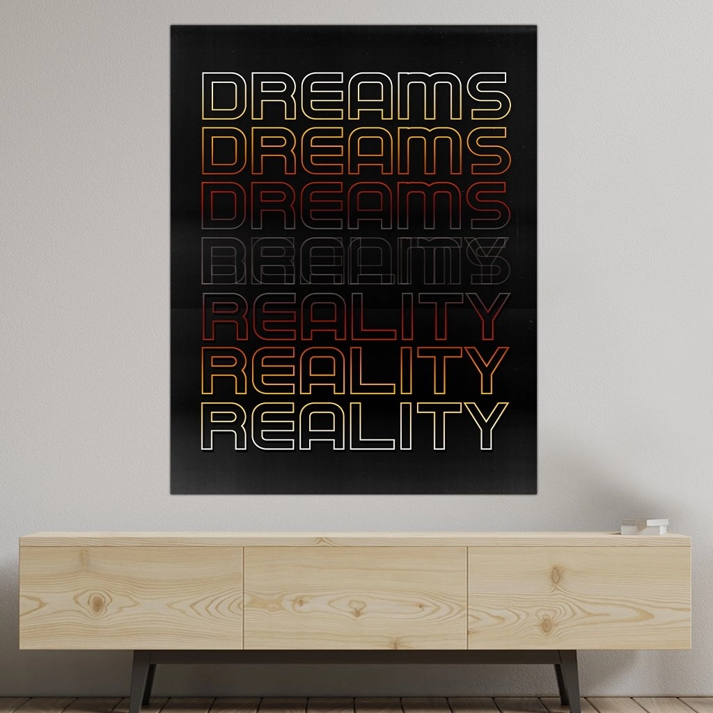 Dream Reality Red Print by David Drake 