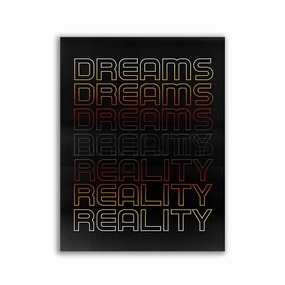 Dream Reality Red Print by David Drake framed mural artwork