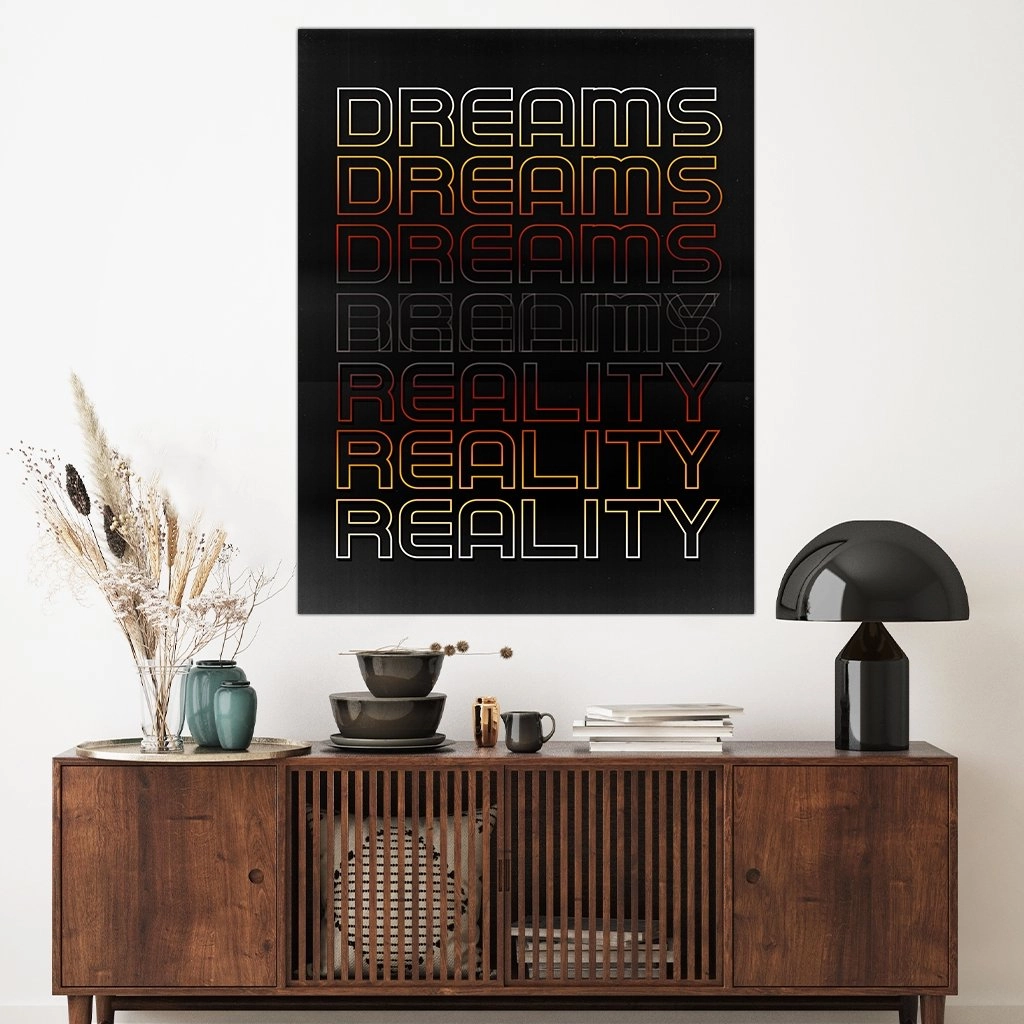 Dream Reality Red Print by David Drake 