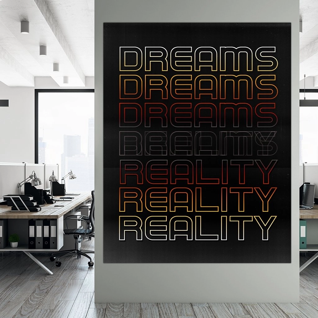 Dream Reality Red Print by David Drake 