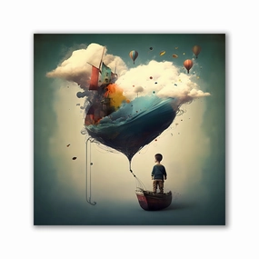 Dreamscape Voyage framed mural artwork