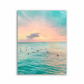 Dreamy Sunset by Jessica Loiterton framed mural artwork