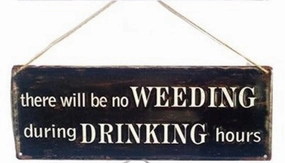 Drinking Hours - Metal Garden Wall Sign wall pendant decor