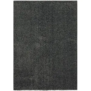 DUFUR 5' X 7' Area Rug, Dark Gray neutral everyday carpet