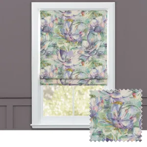 Dusky Blooms Printed Cotton Made to Measure Roman Blinds Fig chic floor carpet  