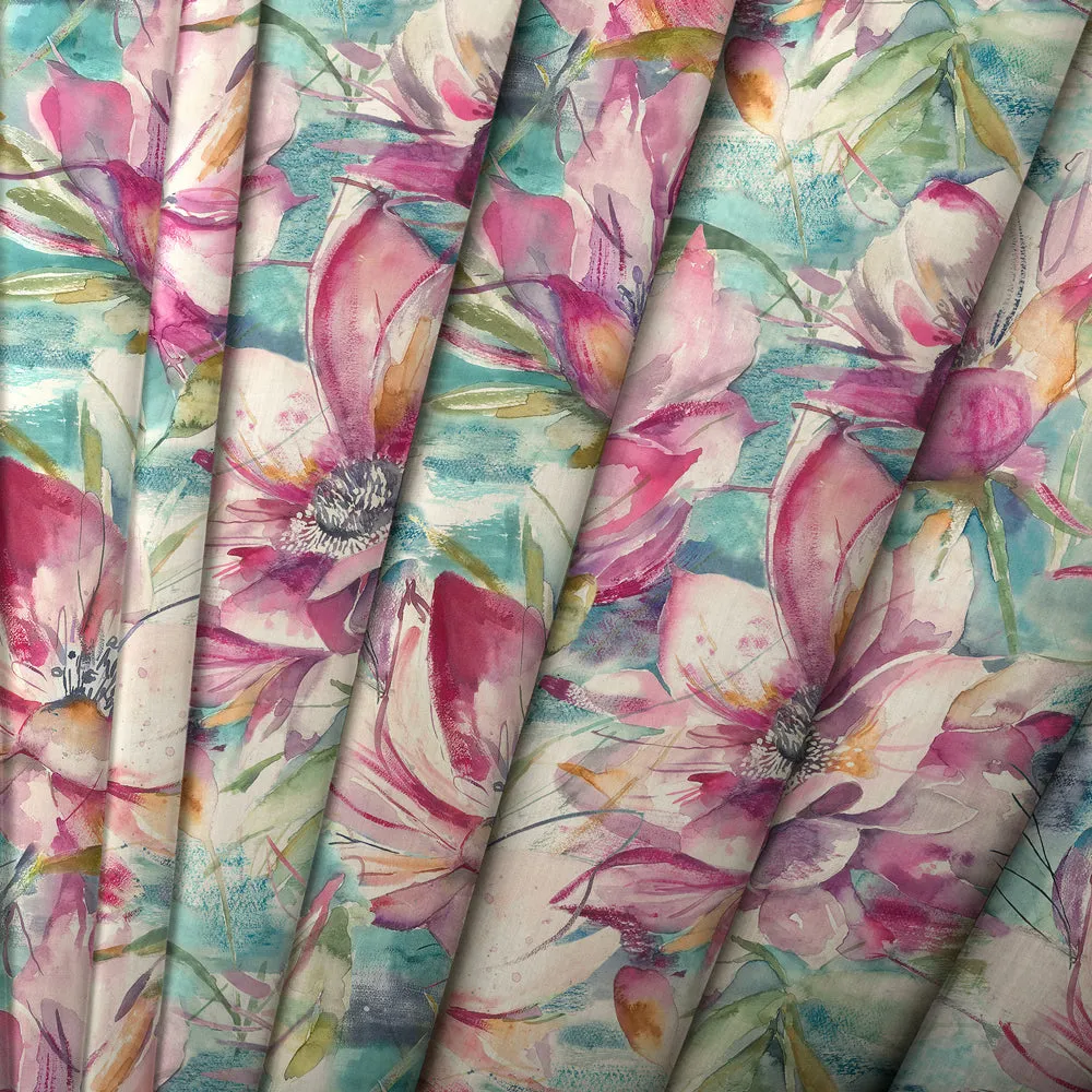 Dusky Blooms Printed Cotton Made to Measure Roman Blinds Sweetpea