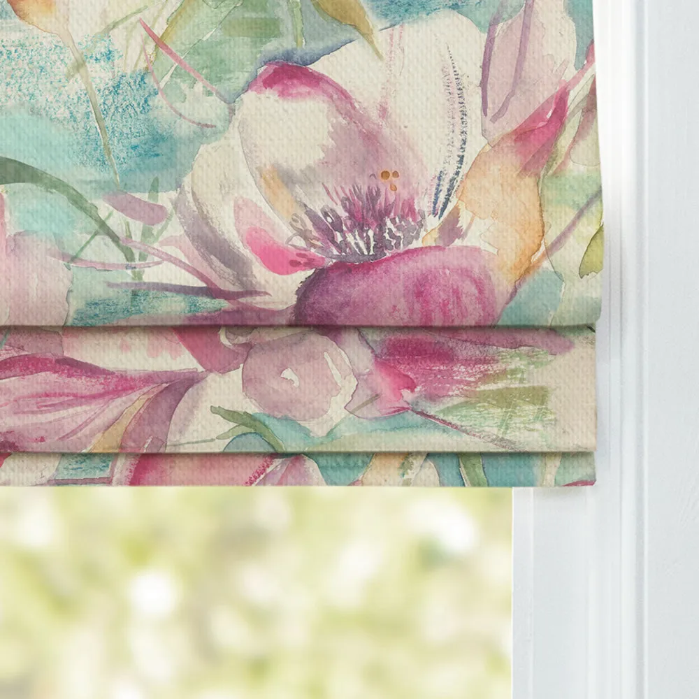 Dusky Blooms Printed Cotton Made to Measure Roman Blinds Sweetpea